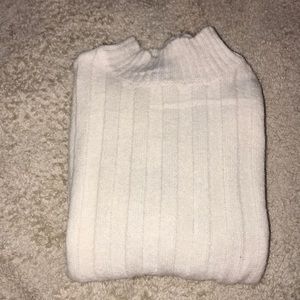 Light cream colored - ribbed turtle neck sweater